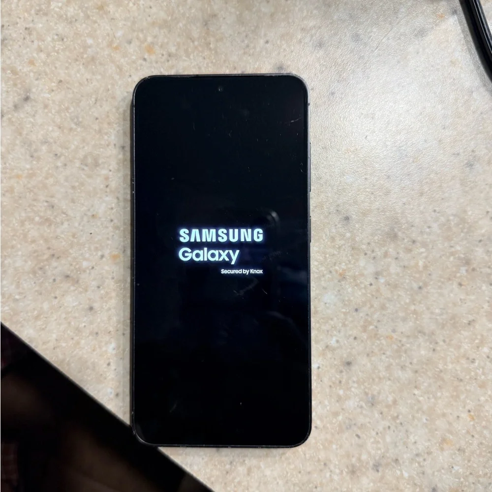 Samsung Smartphone with Pink Display